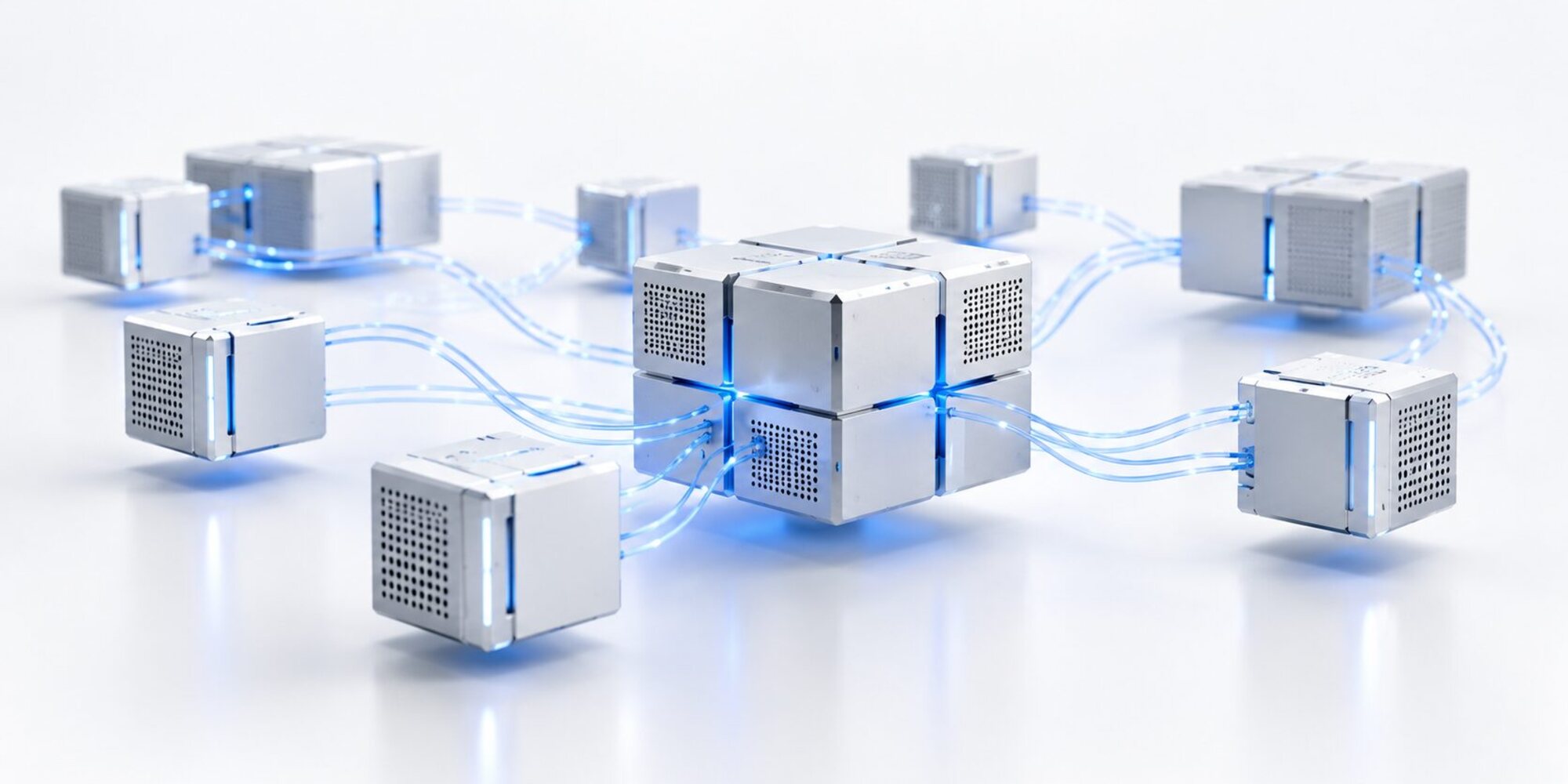 Address blocks connected to a central allocation